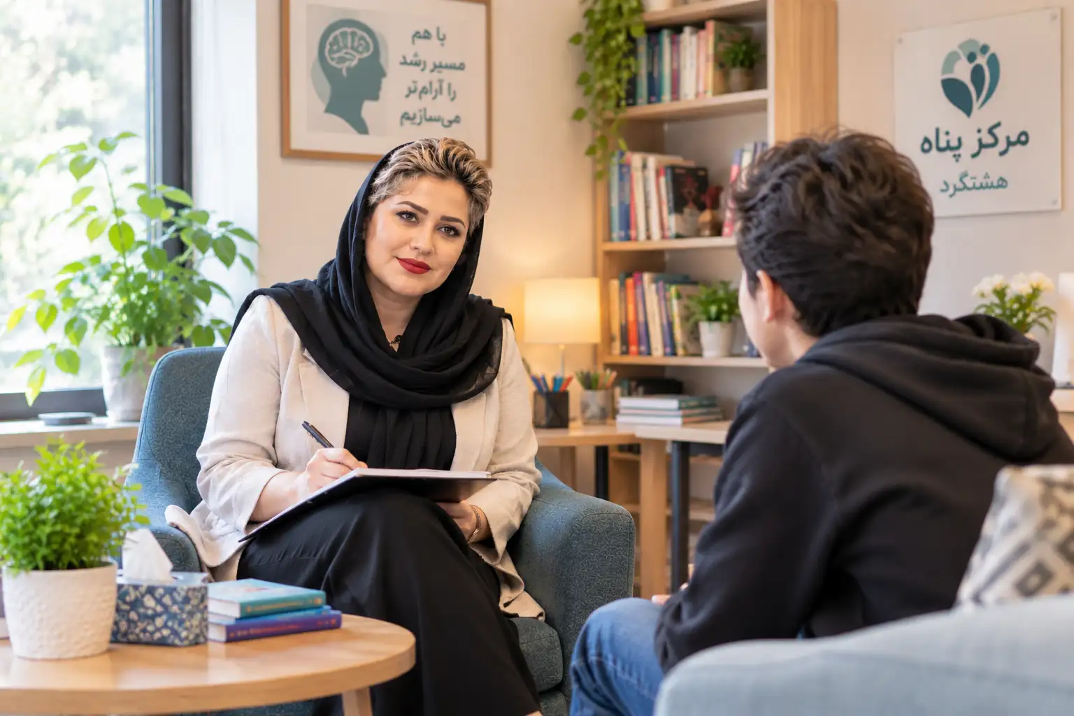 دکتر شیدا ابراهیم پور در مرکز پناه امن هشتگرد