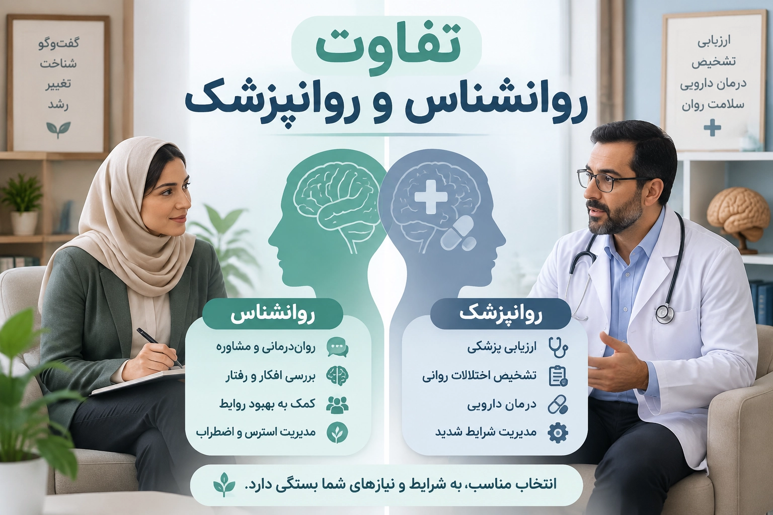تفاوت روانشناس و روانپزشک