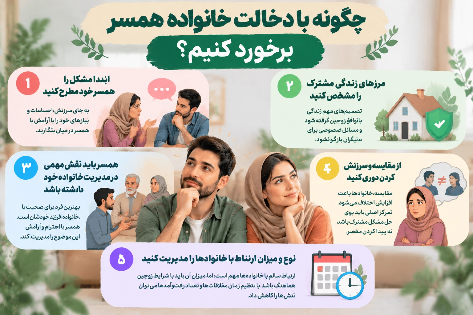 چگونه با دخالت خانواده همسر برخورد کنیم؟