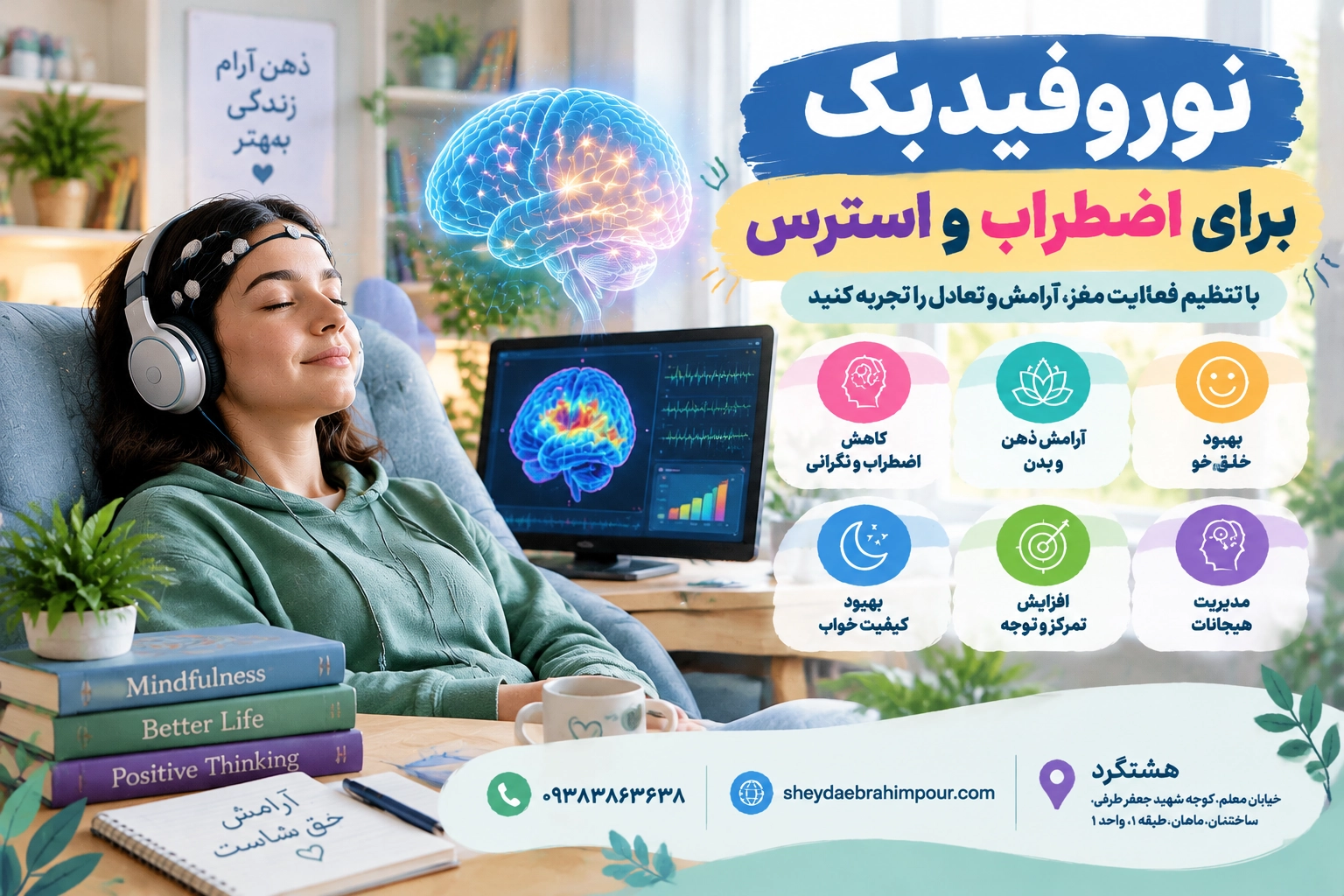 نوروفیدبک برای مشکلات اضطراب و استرس